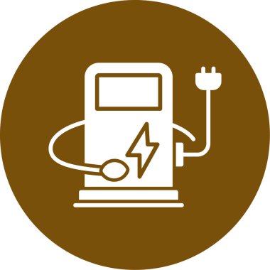 Elektrikli Araba simgesinin vektör illüstrasyonu