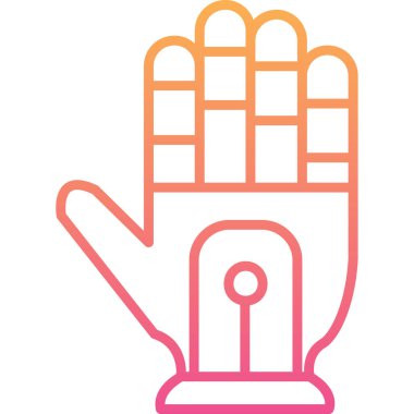 Anahtar simgesi çizimi ile el