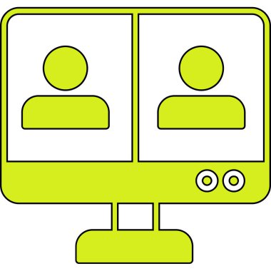 Bir konferans simgesinin vektör illüstrasyonu