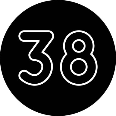 Moda biçimi izole edilmiş arkaplanda 8 numaralı simge