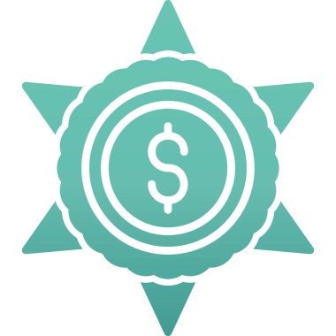 Dolar işareti. Web simgesi basit illüstrasyon