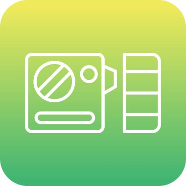 Bir gaz simgesinin vektör illüstrasyonu