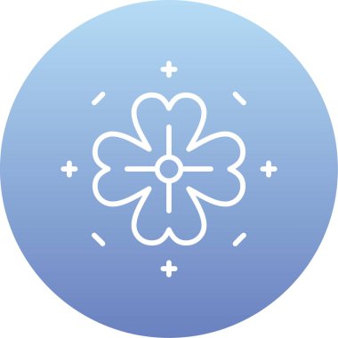 beautiful flower vector line icon