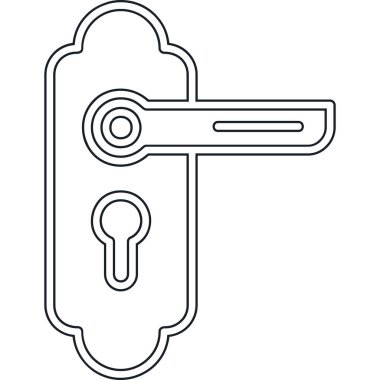 anahtar simgesi. Web için anahtar vektör simgesinin özet çizimi