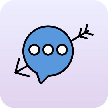 Sohbet simgesi vektör illüstrasyonu