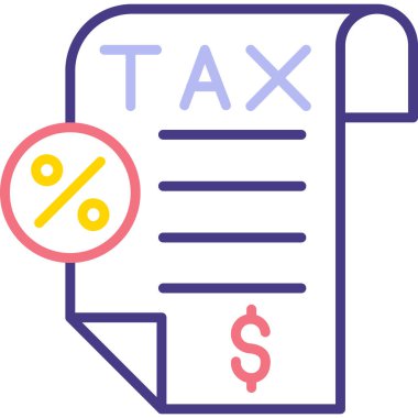 Vergi. Web simgesi basit illüstrasyon