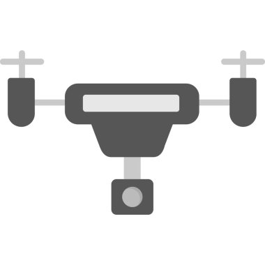 kamera drone simgesi katı biçimde