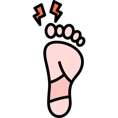 İnsan ayağı simge vektör çizim