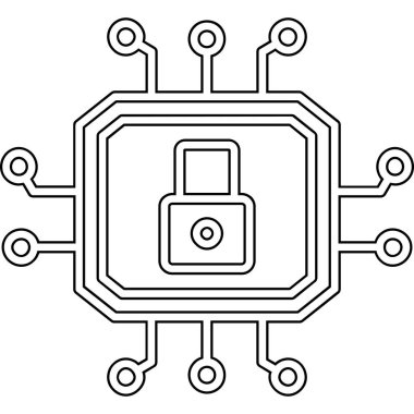 devre kartı simgesi vektör illüstrasyonu