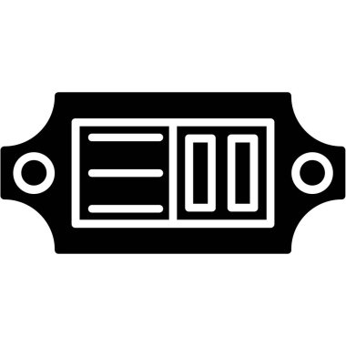 araba motoru simgesi vektör illüstrasyonu