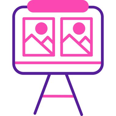 Reklam panosu. Web simgesi basit illüstrasyon