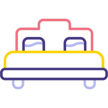 tren simgesi, vektör illüstrasyonu