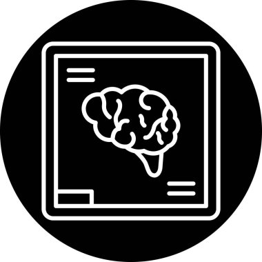 beyin ikonu vektör illüstrasyonu