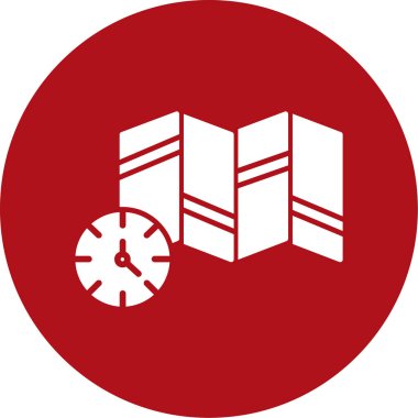 Modern saat simgesinin vektör illüstrasyonu