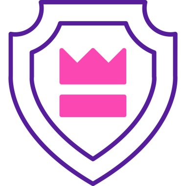 kalkan ikon vektör illüstrasyonu