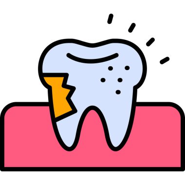 diş simgesi vektör illüstrasyonu