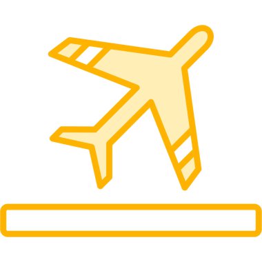 Havaalanı ikon vektör illüstrasyonu