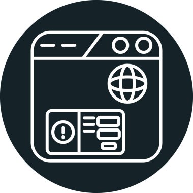 Tarayıcı. Web simgesi basit tasarım