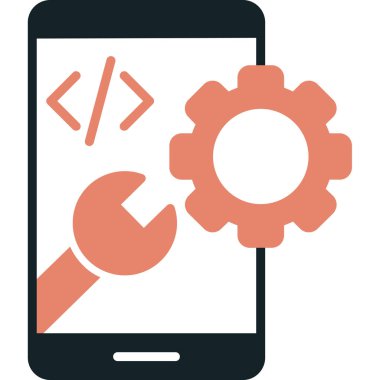 Düz biçimli web geliştirme mobil geliştirme vektör simgesi