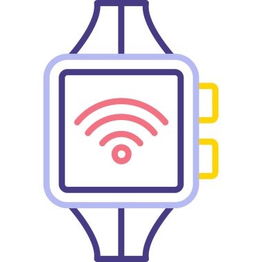 smartwatch simgesi, vektör illüstrasyonu