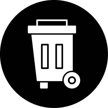 Çöp kutusu simgesi, trend vektörü izole edildi