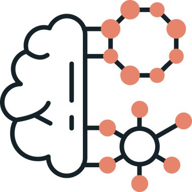 Beyin. Web simgesi basit tasarım