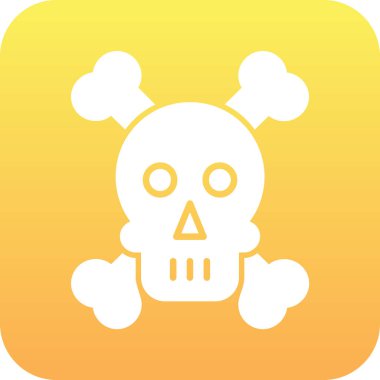 Bir kafatası simgesinin vektör çizimi