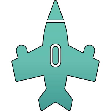 Eşsiz uçak vektör simgesi