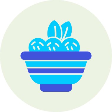 Yiyecek ve içecek ikonunun vektör illüstrasyonu