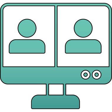 iş vektör çizgisi simgesi tasarımı