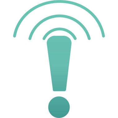 Wi-fi işareti. Vektör. Beyaz arkaplanda yeşil simge,