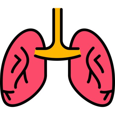 Ciğerler. Web simgesi basit illüstrasyon