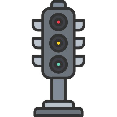 trafik ışığı vektör simgesi