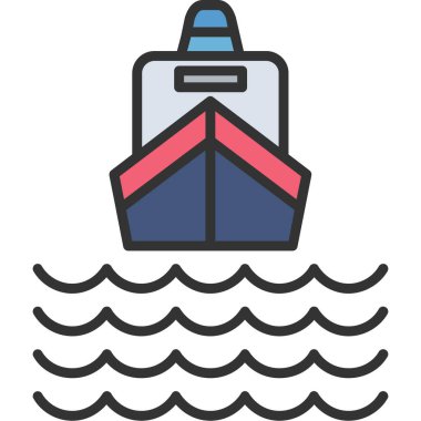 gemi web simgesi basit illüstrasyon