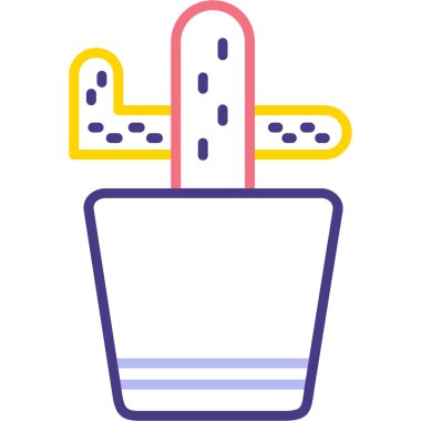 Kaktüs simgesinin vektör illüstrasyonu