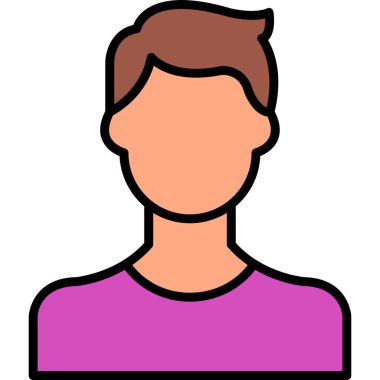 avatar kişi simgesi doldurulmuş ana hatlar biçimi