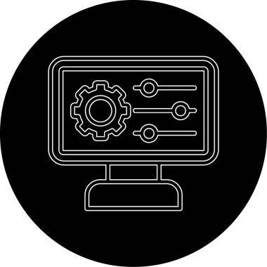 Dizüstü bilgisayar simgesi vektör çizimi