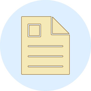 belge dosya simgesi, vektör illüstrasyonu