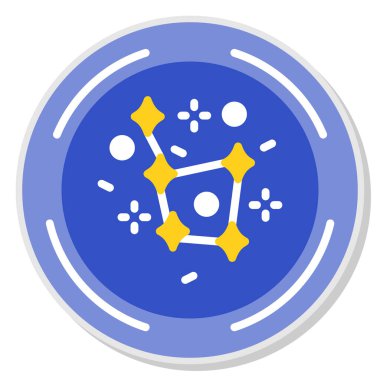 Gezegen. Web simgesi basit illüstrasyon