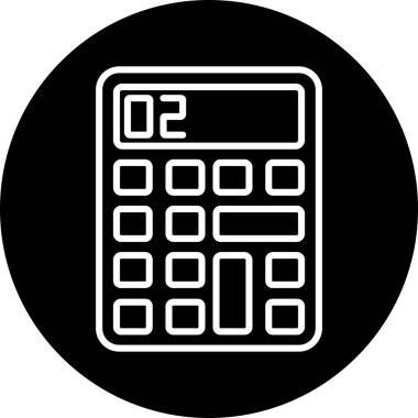 Hesap makinesi. Web simgesi basit illüstrasyon