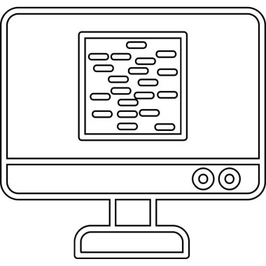 Klavye simgesi olan bilgisayar masaüstü