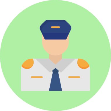 Pilot web simgesi, vektör illüstrasyonu