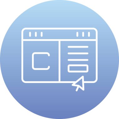 Web sayfası simgesi, web sitesi tasarımı, vektör illüstrasyonu