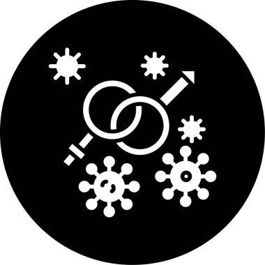 covid - 19 koronavirüs salgını, virüs, covid - 19, virüs hastalığı, vektör ikonu, düz stil