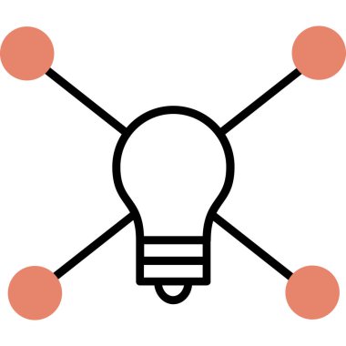 Fikir vektör satırı simgesi