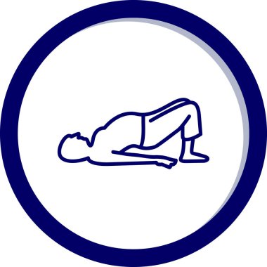 Yoga yapan bir kadının vektör çizimi