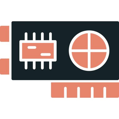 İşlemci simgesi. vektör illüstrasyonu