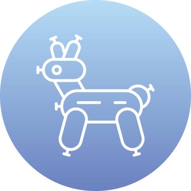 Bir köpek simgesinin vektör illüstrasyonu