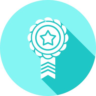 ödül rozeti simgesi düz stil