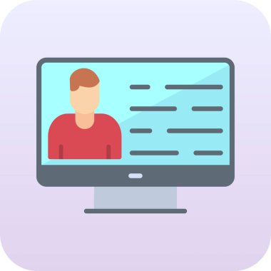 Dizüstü bilgisayarı olan adam vektör çizimi